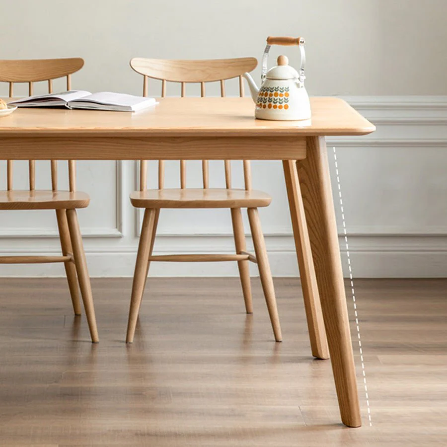Bremen Natural Solid Ash Dining Table - Image 4