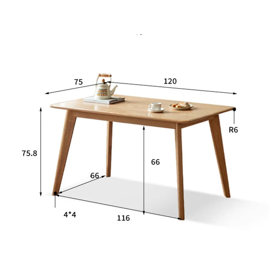 Bremen Natural Solid Ash Dining Table - Image 8