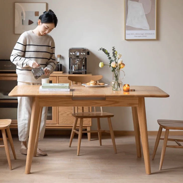 Bremen Natural Solid Oak Extending Dining Table - Image 2