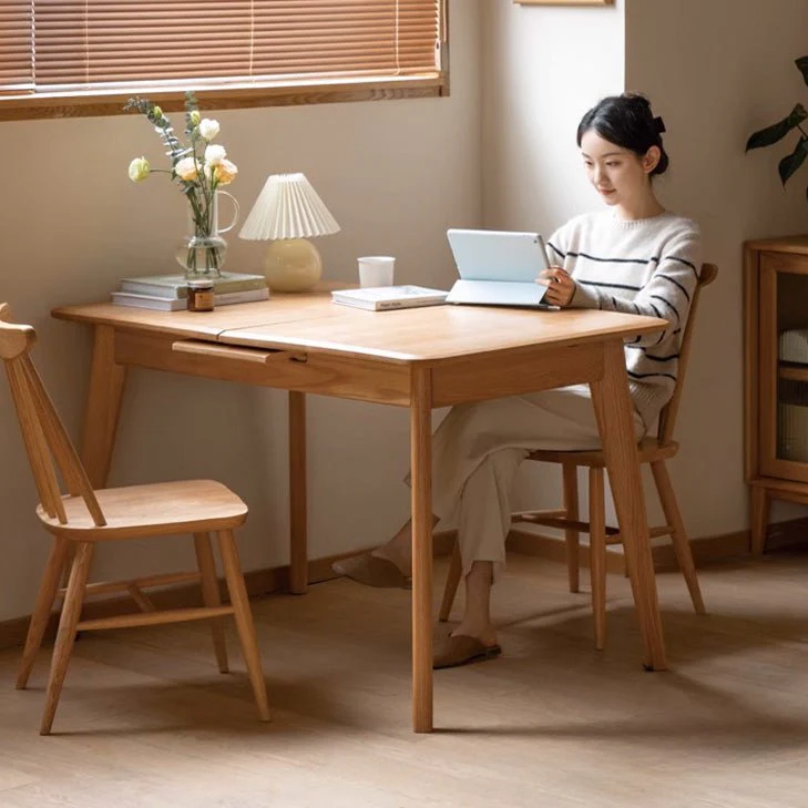 Bremen Natural Solid Oak Extending Dining Table - Image 3
