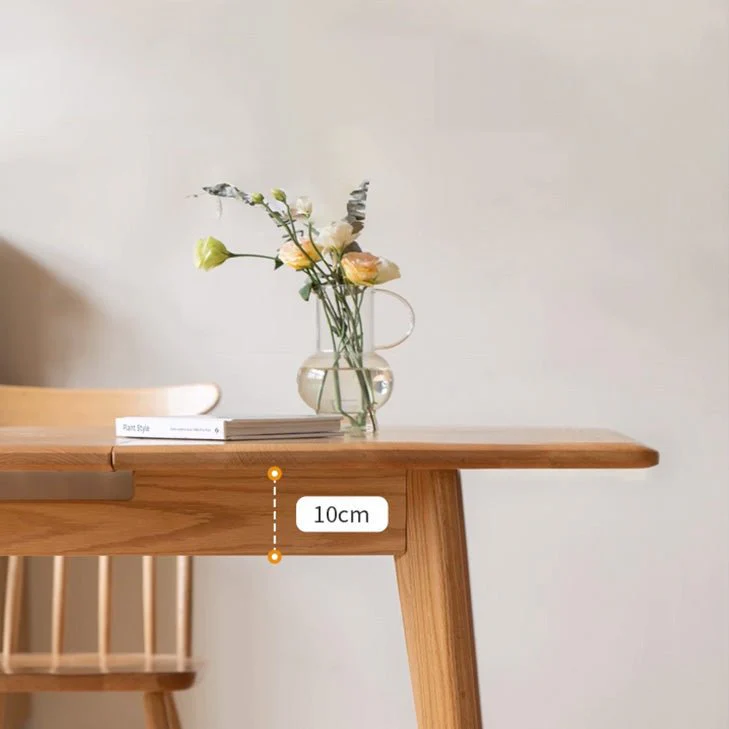 Bremen Natural Solid Oak Extending Dining Table - Image 5