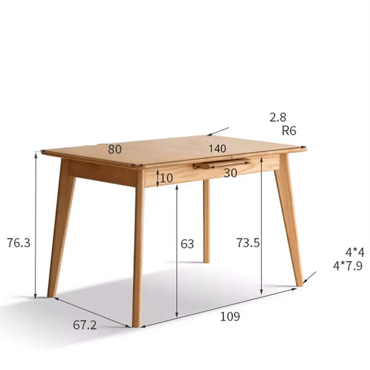 Bremen Natural Solid Oak Extending Dining Table - Image 7