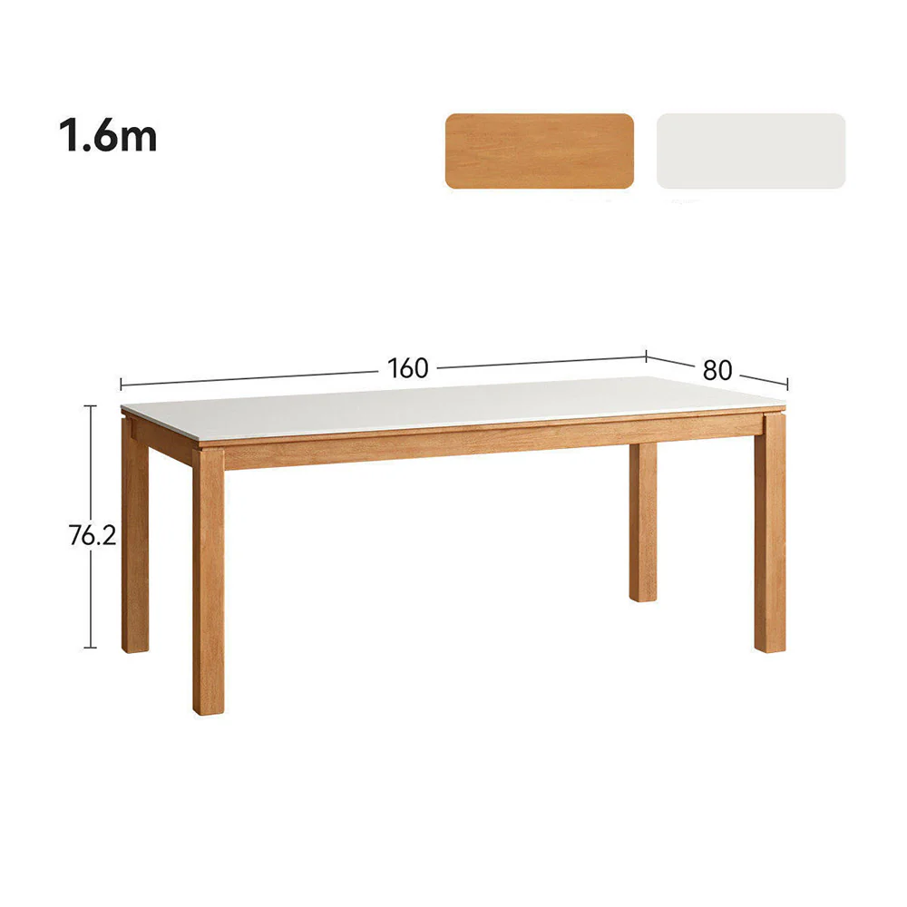 Cesena Natural Solid Rubber Wood Dining Table with Ceramic Top - Image 14