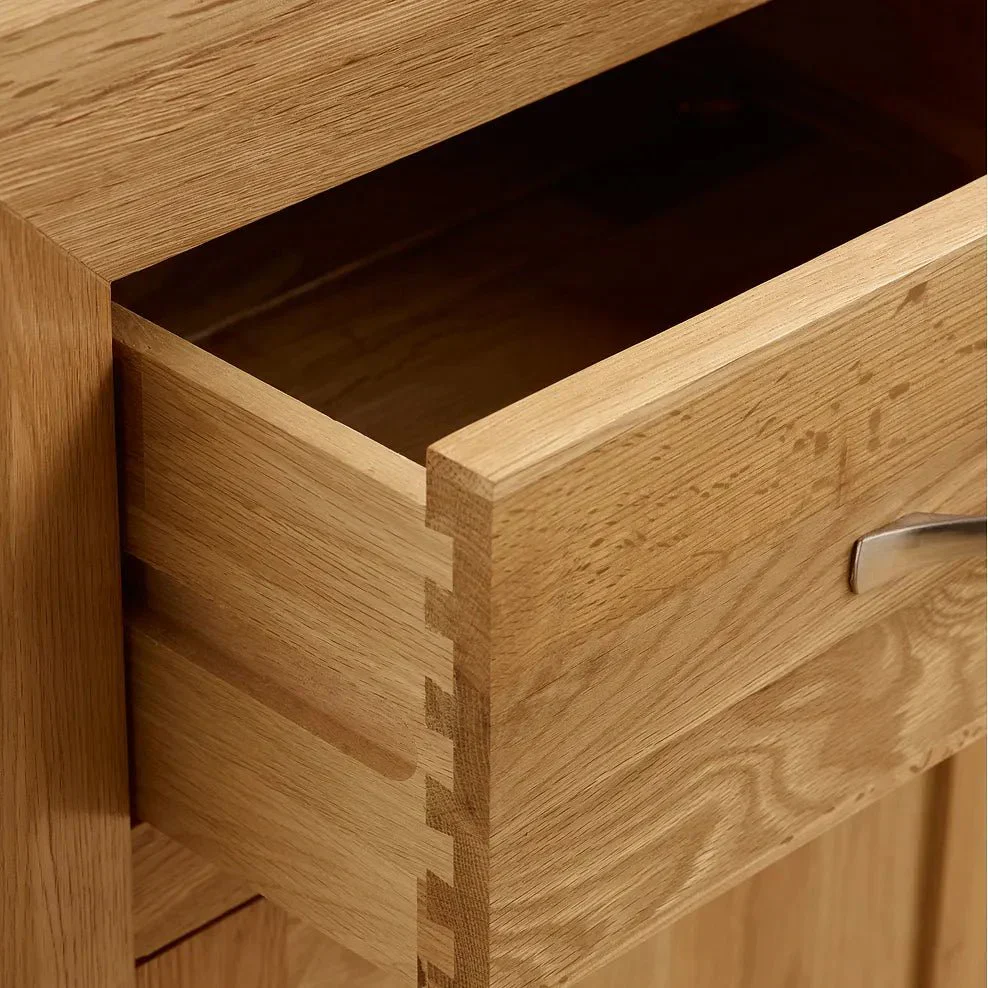 Chamfer Natural Solid Oak Chest of 6 Drawers - Image 3