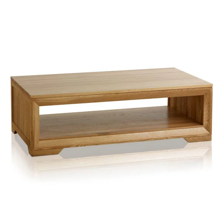 Chamfer Solid Oak Coffee Table - Image 4