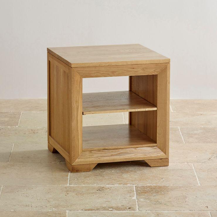 Chamfer Natural Solid Oak Side Table - Image 3