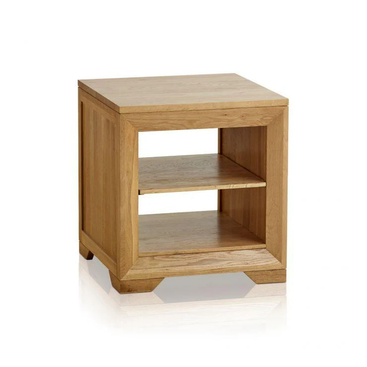 Chamfer Natural Solid Oak Side Table - Image 4
