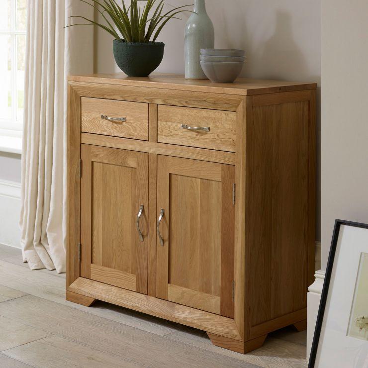 Chamfer Solid Oak Small Sideboard - Image 3