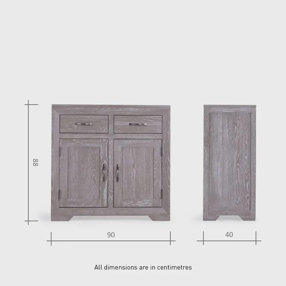 Chamfer Solid Oak Small Sideboard - Image 7