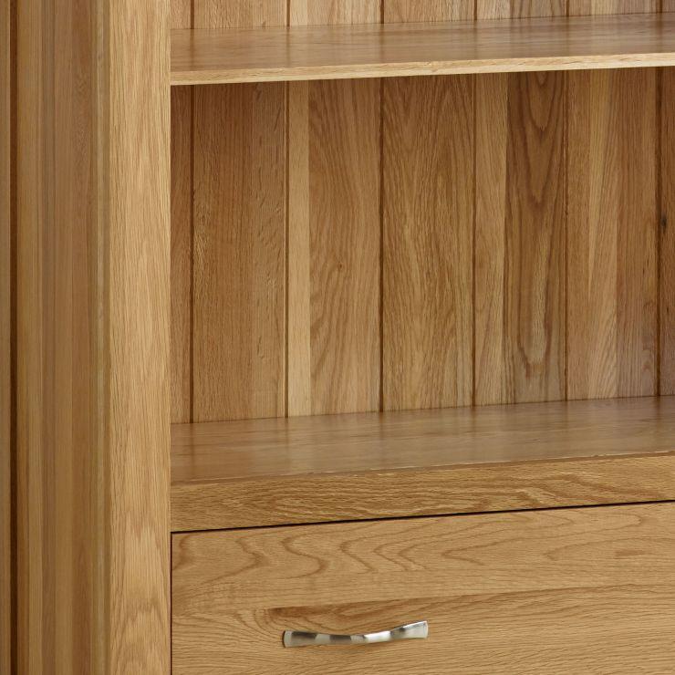 Chamfer Solid Oak Large Bookcase - Image 4