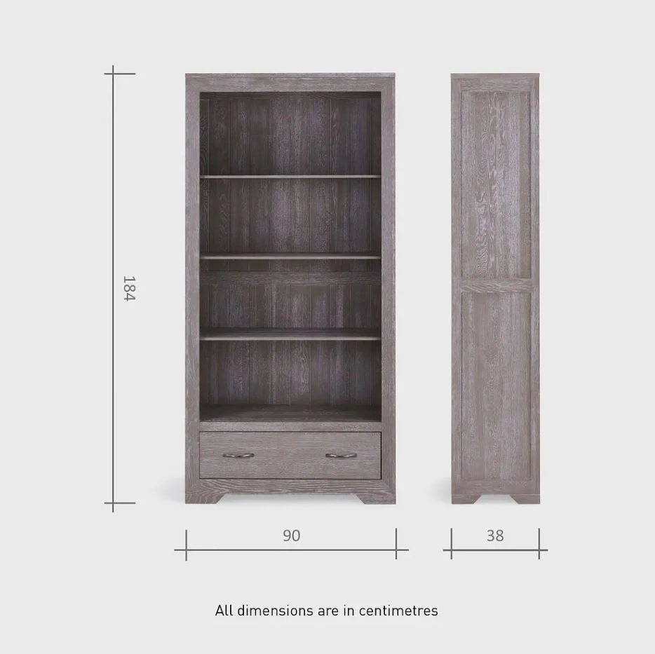 Chamfer Solid Oak Large Bookcase - Image 6