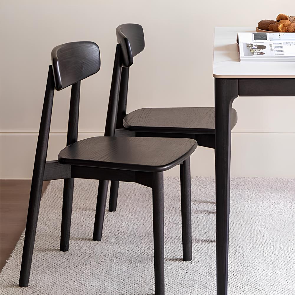 Oslo Charcoal Solid Oak Dining Chair - Image 3