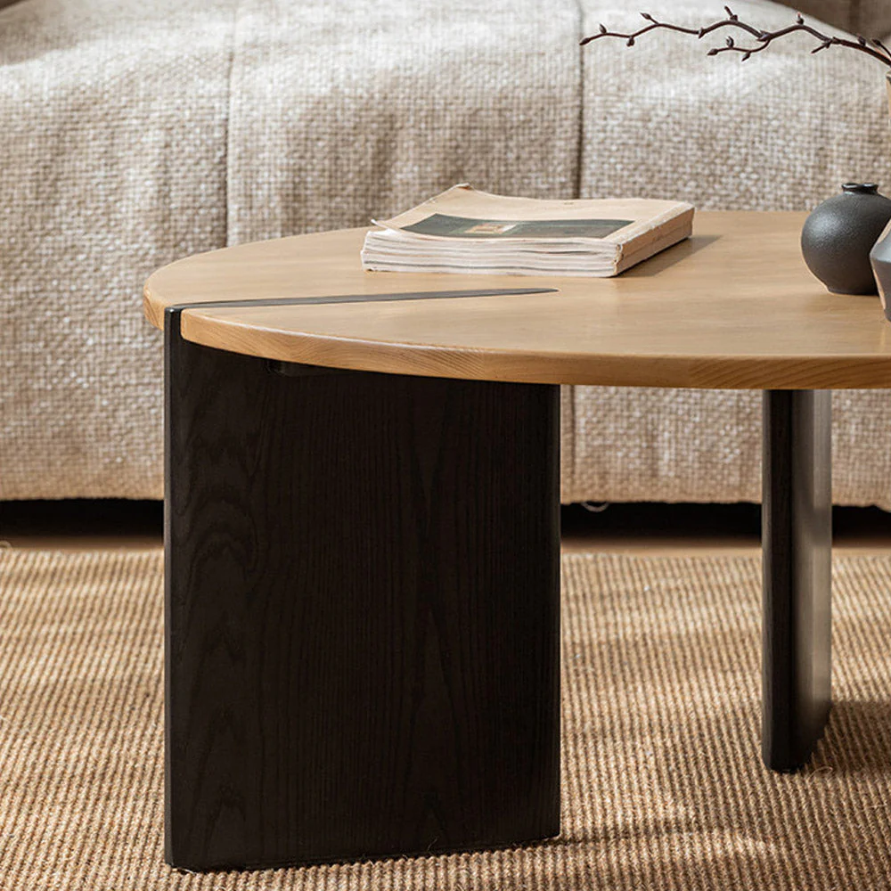 Charcoal Solid Ash Coffee Table Set - Image 4