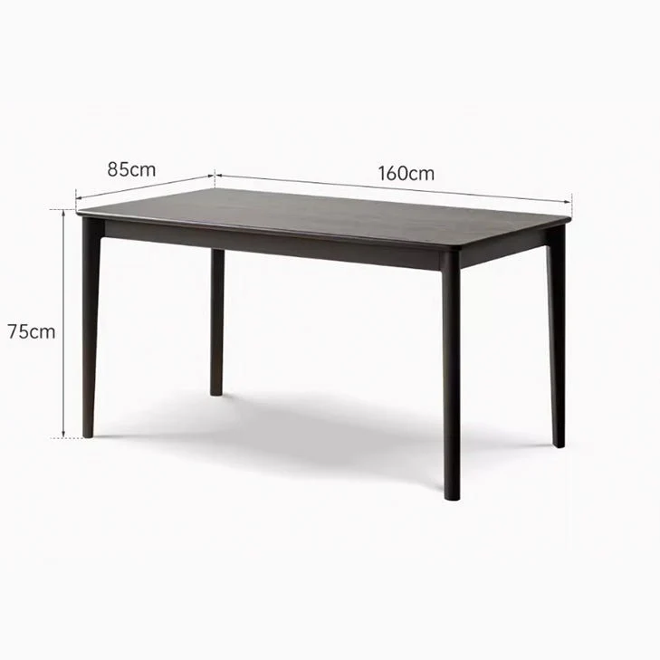 Charcoal Solid Oak Dining Table - Image 11