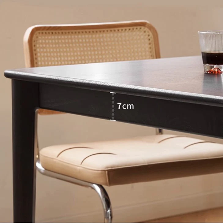 Charcoal Solid Oak Dining Table - Image 4