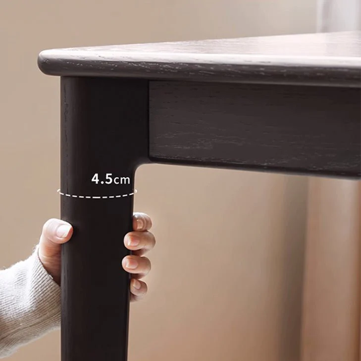 Charcoal Solid Oak Dining Table - Image 5