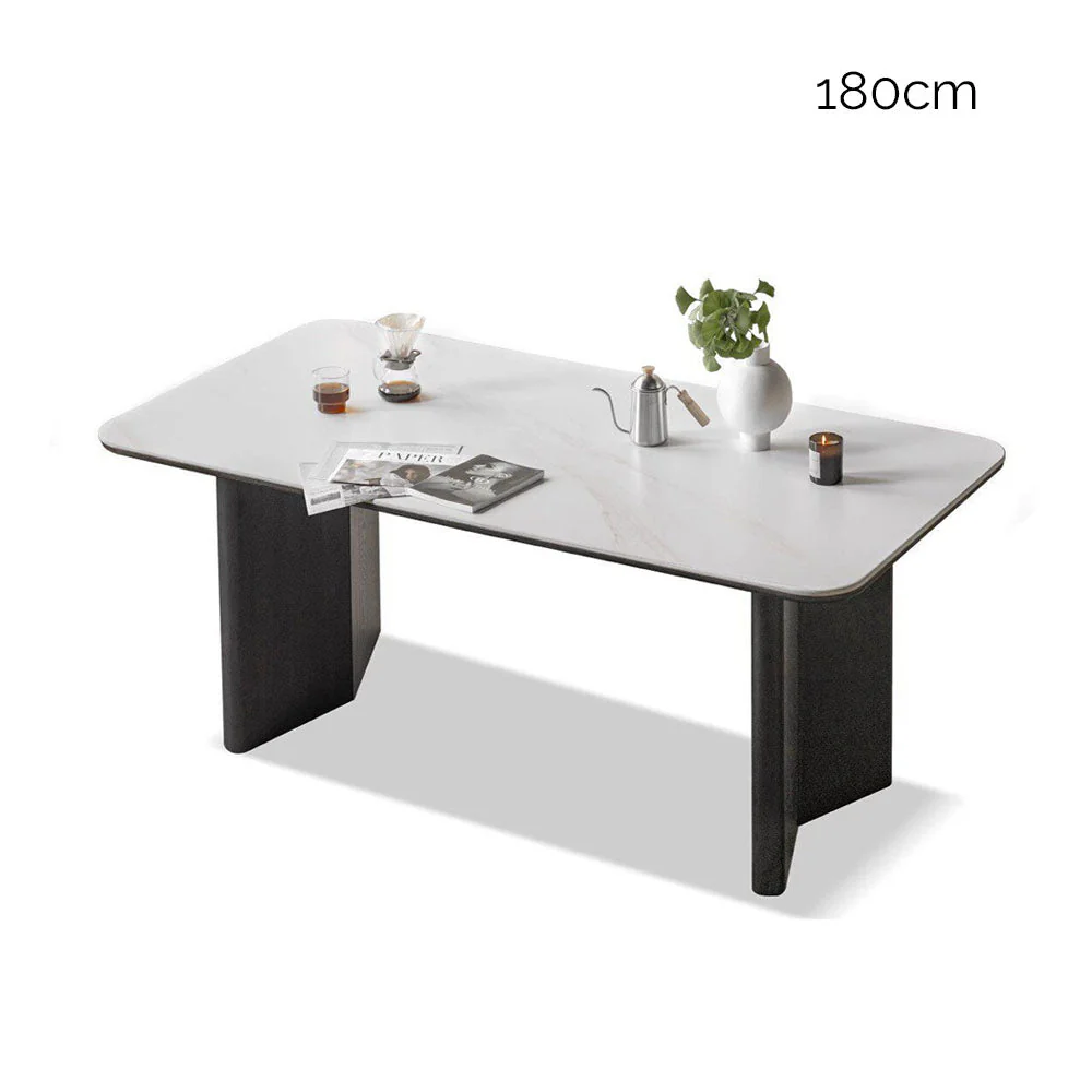 Charcoal Solid Oak Dining Table with Ceramic Top - Image 10