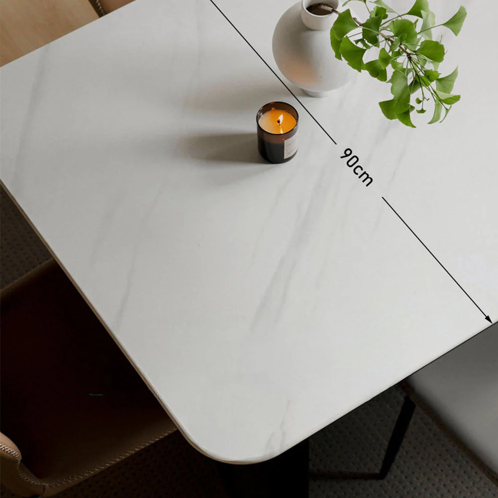 Charcoal Solid Oak Dining Table with Ceramic Top - Image 5