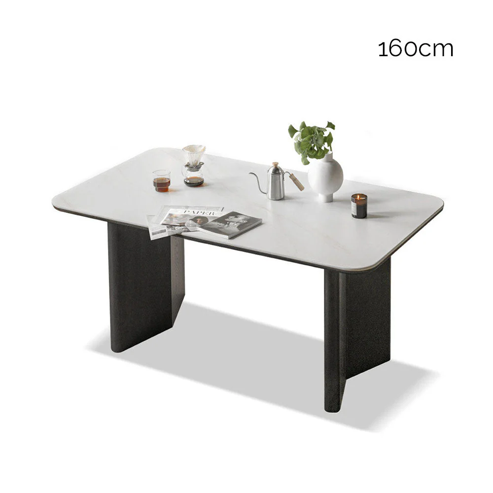 Charcoal Solid Oak Dining Table with Ceramic Top - Image 9