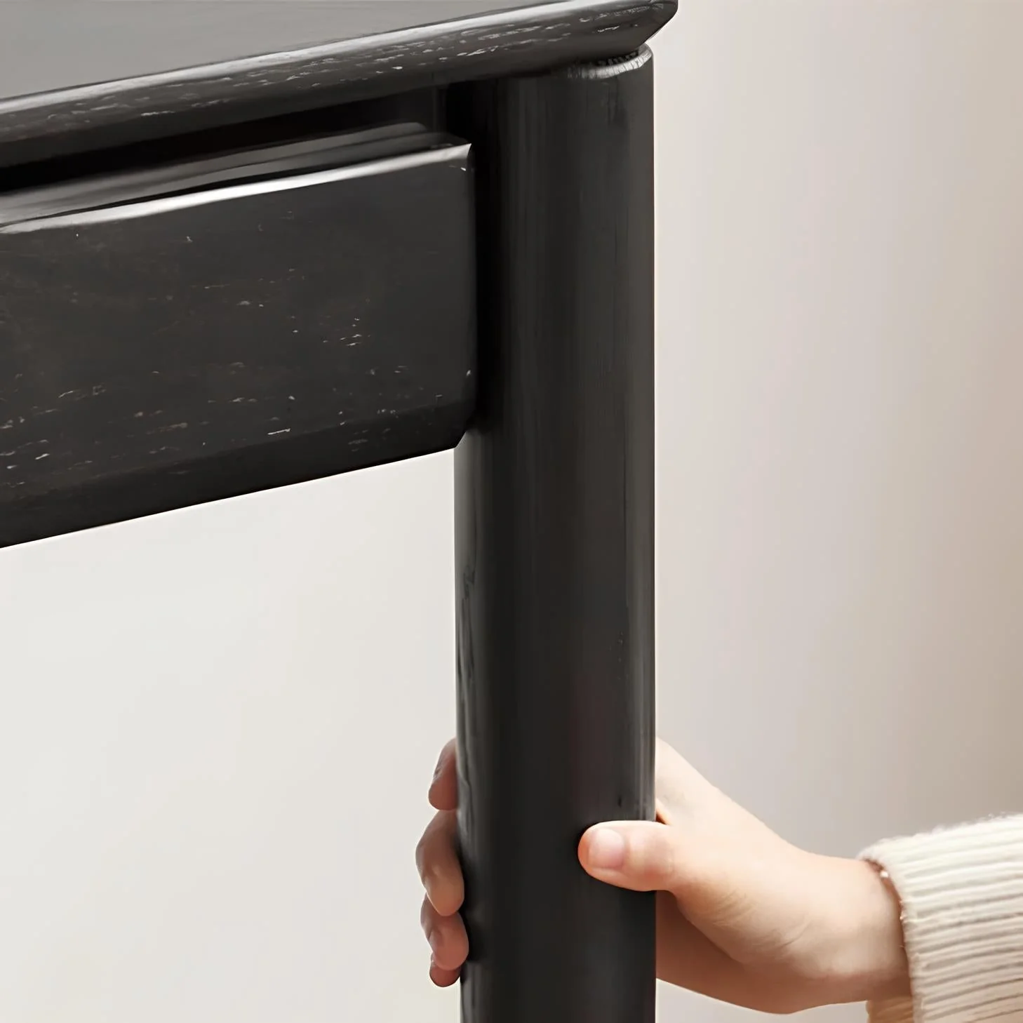 Charcoal Solid Oak Writing Desk - Image 3