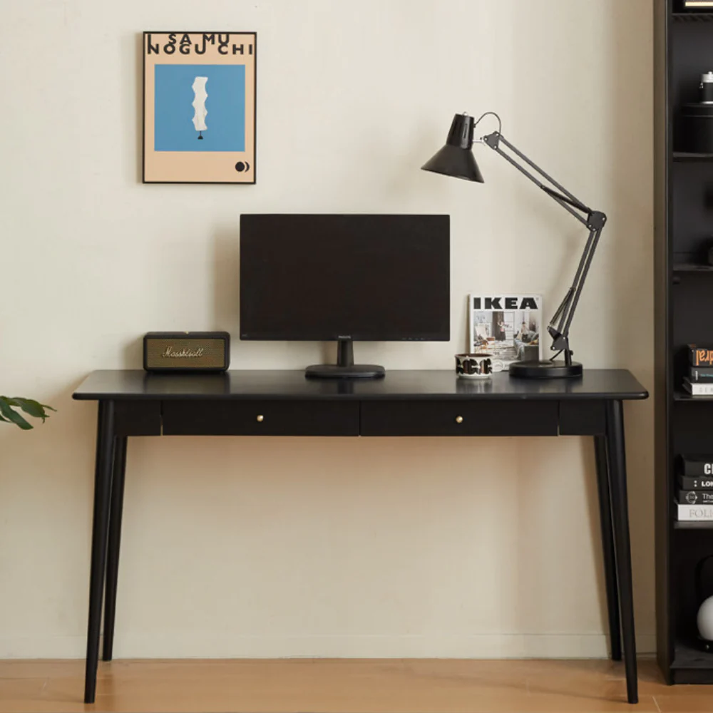 Charcoal Solid Rubber Wood Desk - Image 2