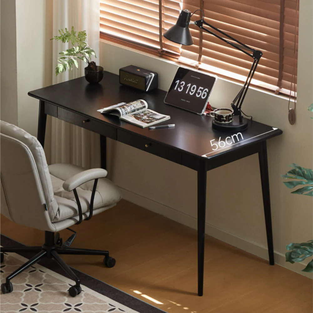 Charcoal Solid Rubber Wood Desk - Image 4