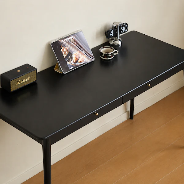Charcoal Solid Rubber Wood Desk - Image 5