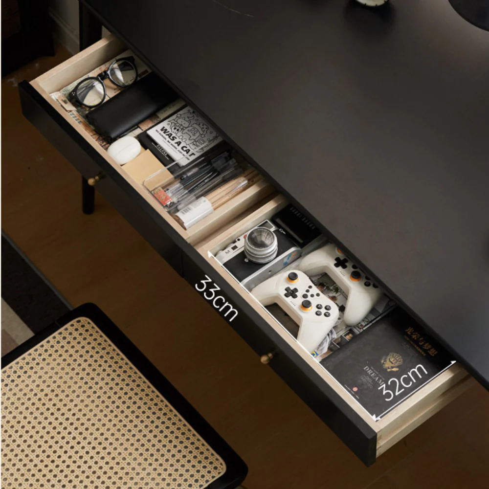 Charcoal Solid Rubber Wood Desk - Image 6