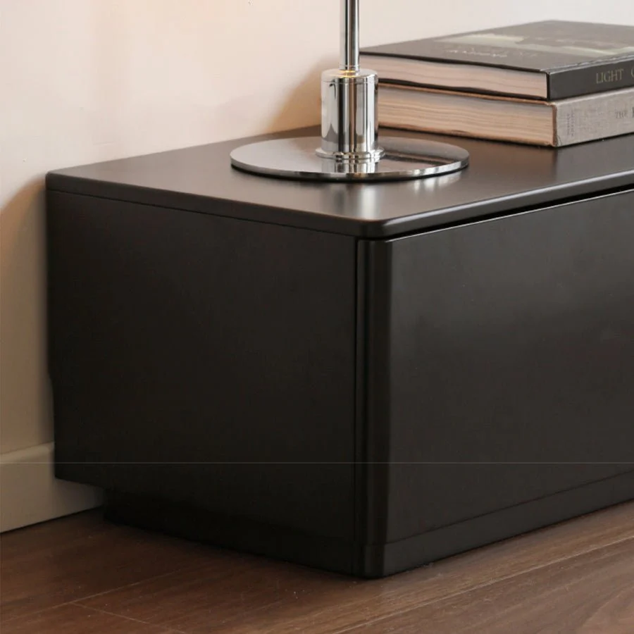 Charcoal Solid Rubber Wood Entertainment Unit - Image 3