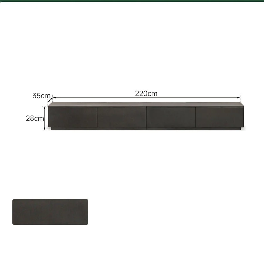 Charcoal Solid Rubber Wood Entertainment Unit - Image 7