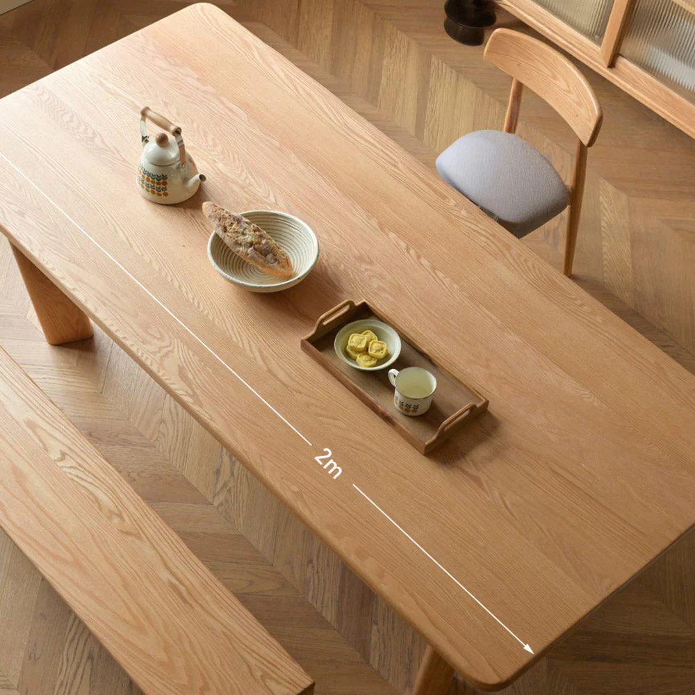 Cholet Natural Solid Oak Dining Table - Image 4