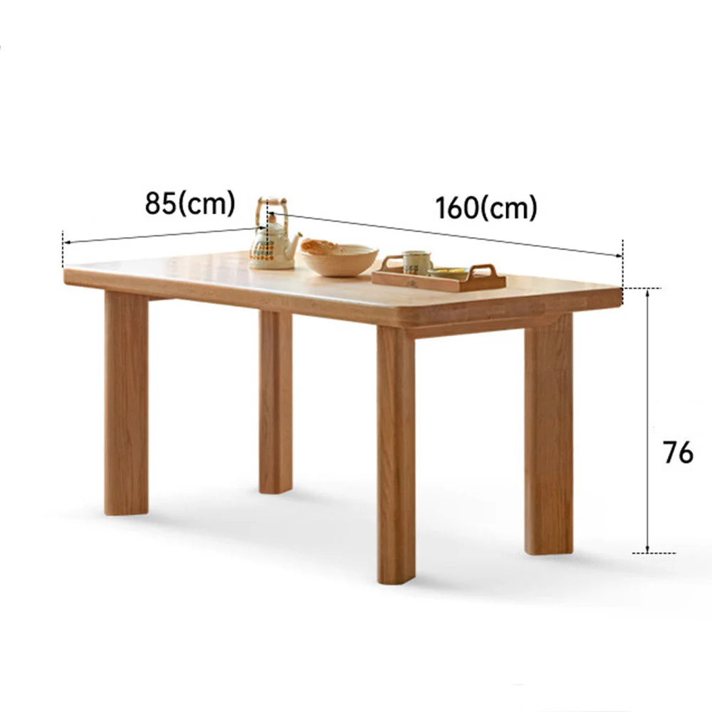 Cholet Natural Solid Oak Dining Table - Image 6