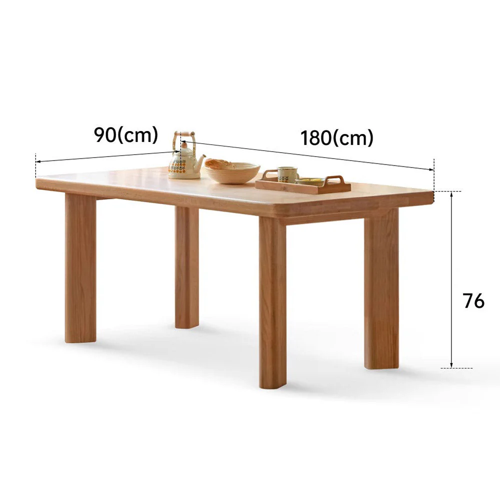 Cholet Natural Solid Oak Dining Table - Image 7
