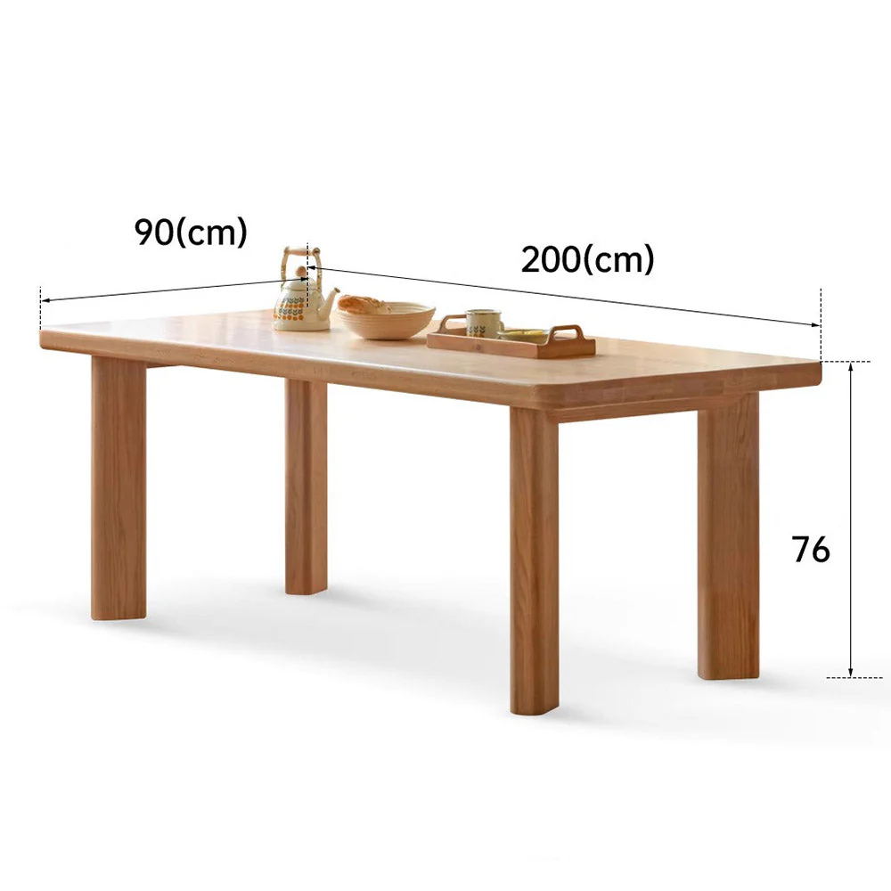 Cholet Natural Solid Oak Dining Table - Image 8