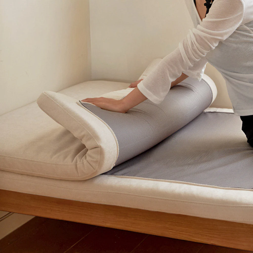Clichy Natural Solid Rubber Wood Sofa Bed - Image 7