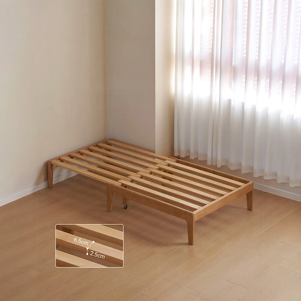 Clichy Natural Solid Rubber Wood Sofa Bed - Image 8