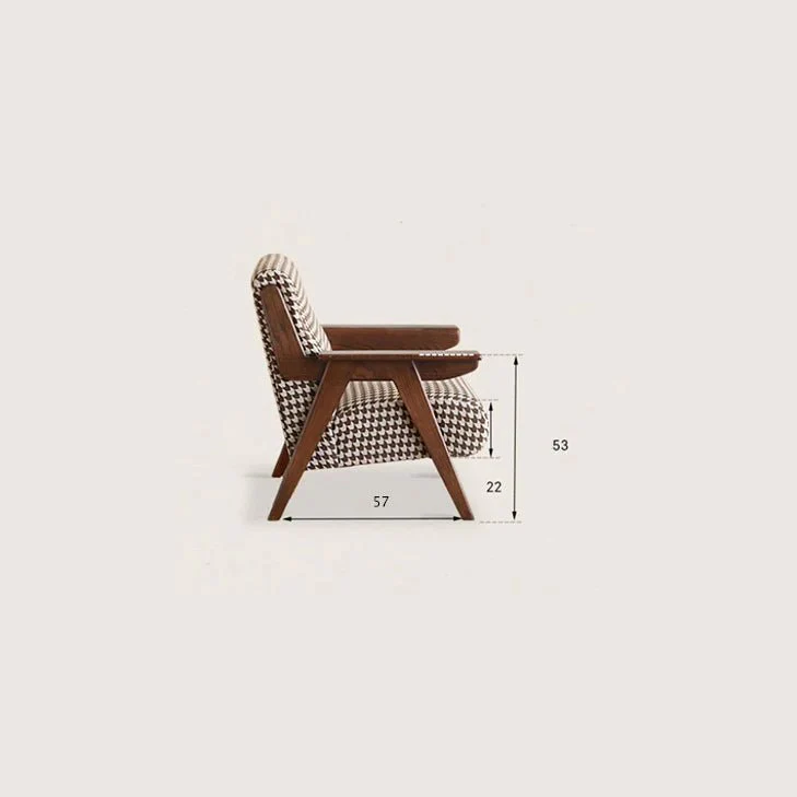 Colorado Houndstooth Fabric Leisure Armchair - Image 5