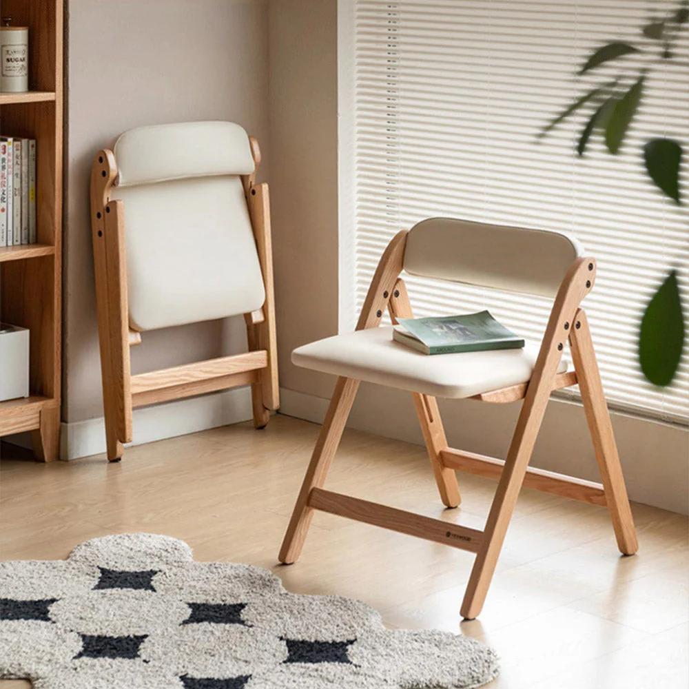 Coreses Natural Solid Oak Folding Chair