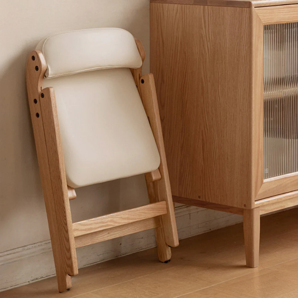 Coreses Natural Solid Oak Folding Chair - Image 3