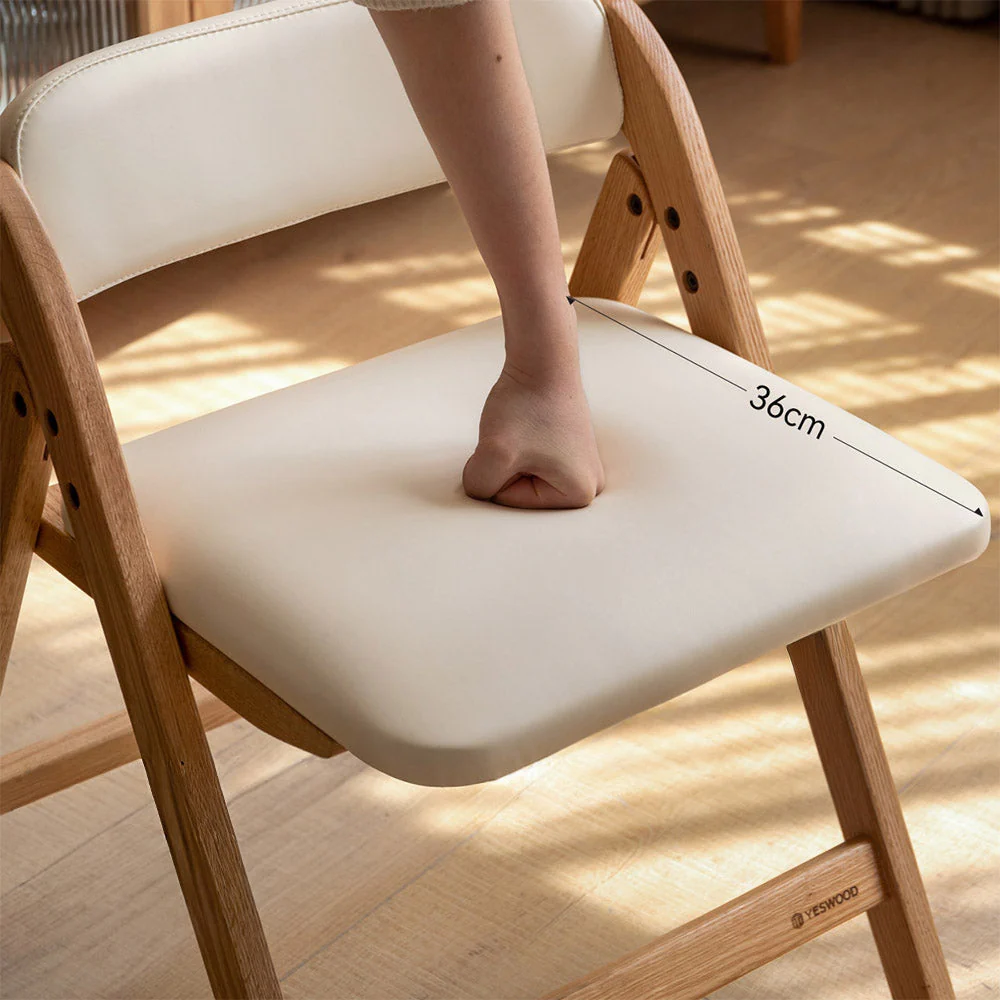 Coreses Natural Solid Oak Folding Chair - Image 5
