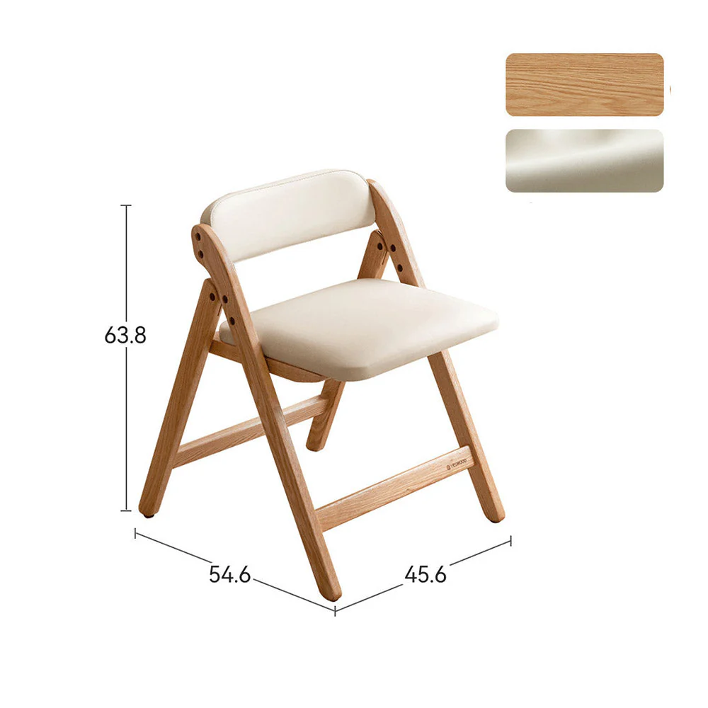 Coreses Natural Solid Oak Folding Chair - Image 6