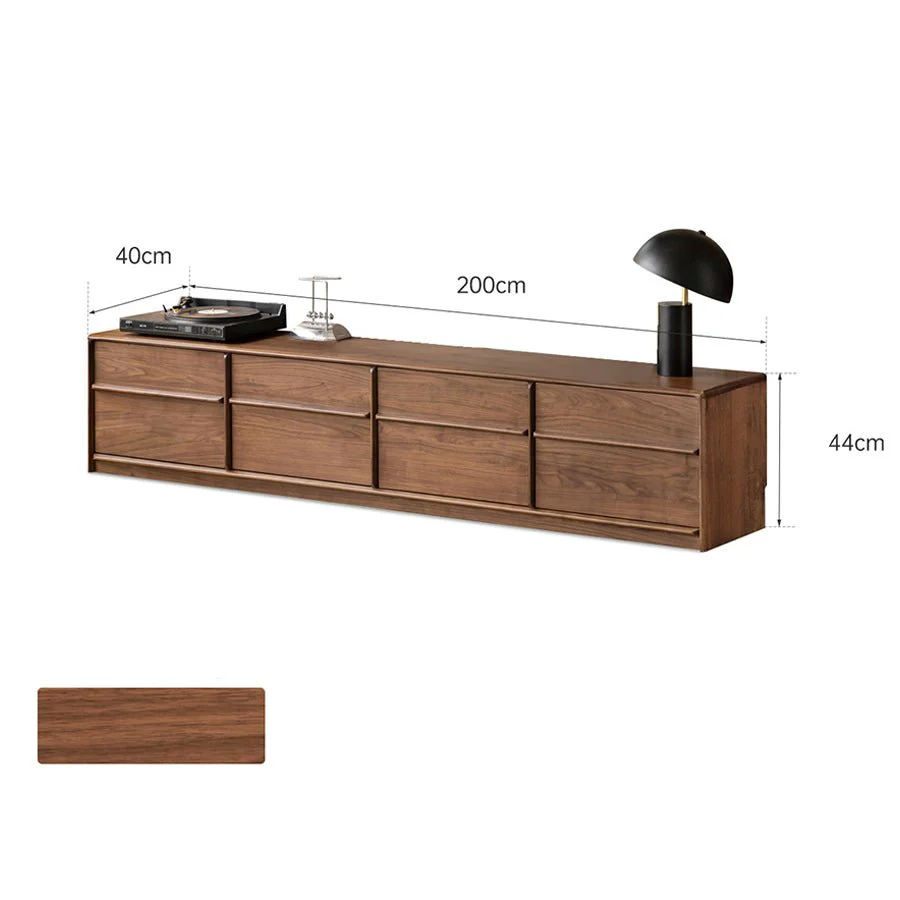 Crawley Solid Walnut Floor Standing Entertainment Unit - Image 7