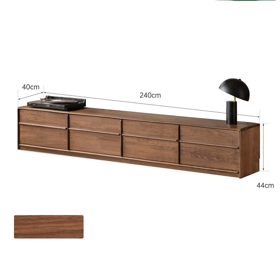 Crawley Solid Walnut Floor Standing Entertainment Unit - Image 9
