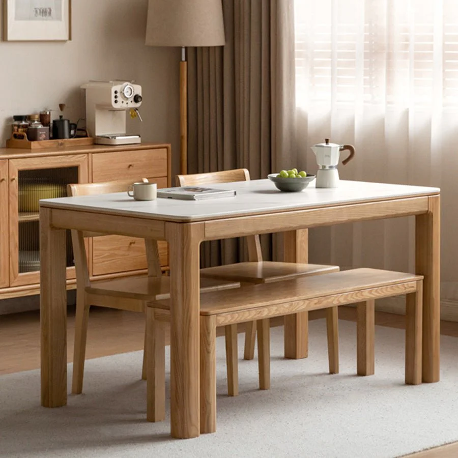 Cuba Natural Solid Ash Dining Bench - Image 3