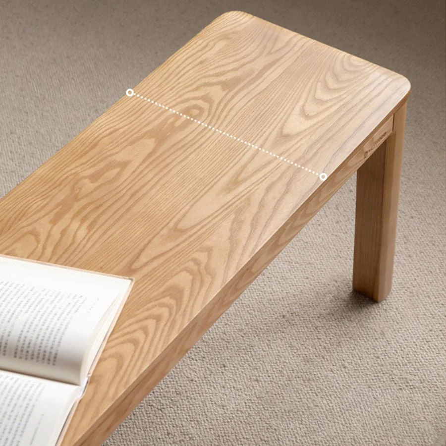 Cuba Natural Solid Ash Dining Bench - Image 4