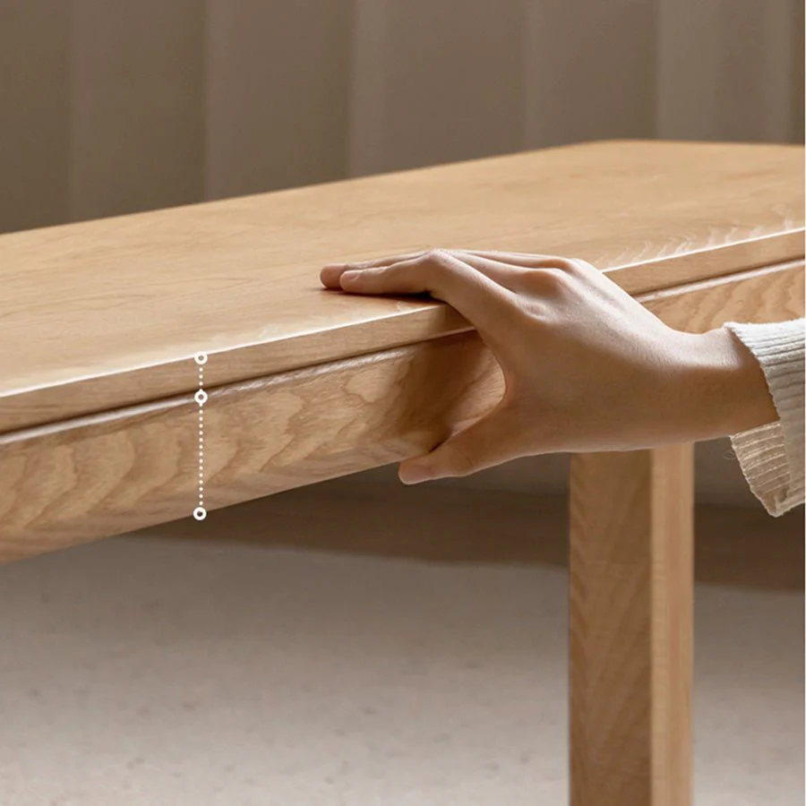Cuba Natural Solid Ash Dining Bench - Image 5