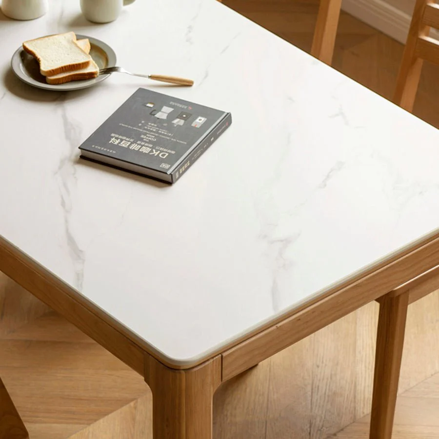 Cuba Natural Solid Ash Dining Table with Ceramic Top - Image 4