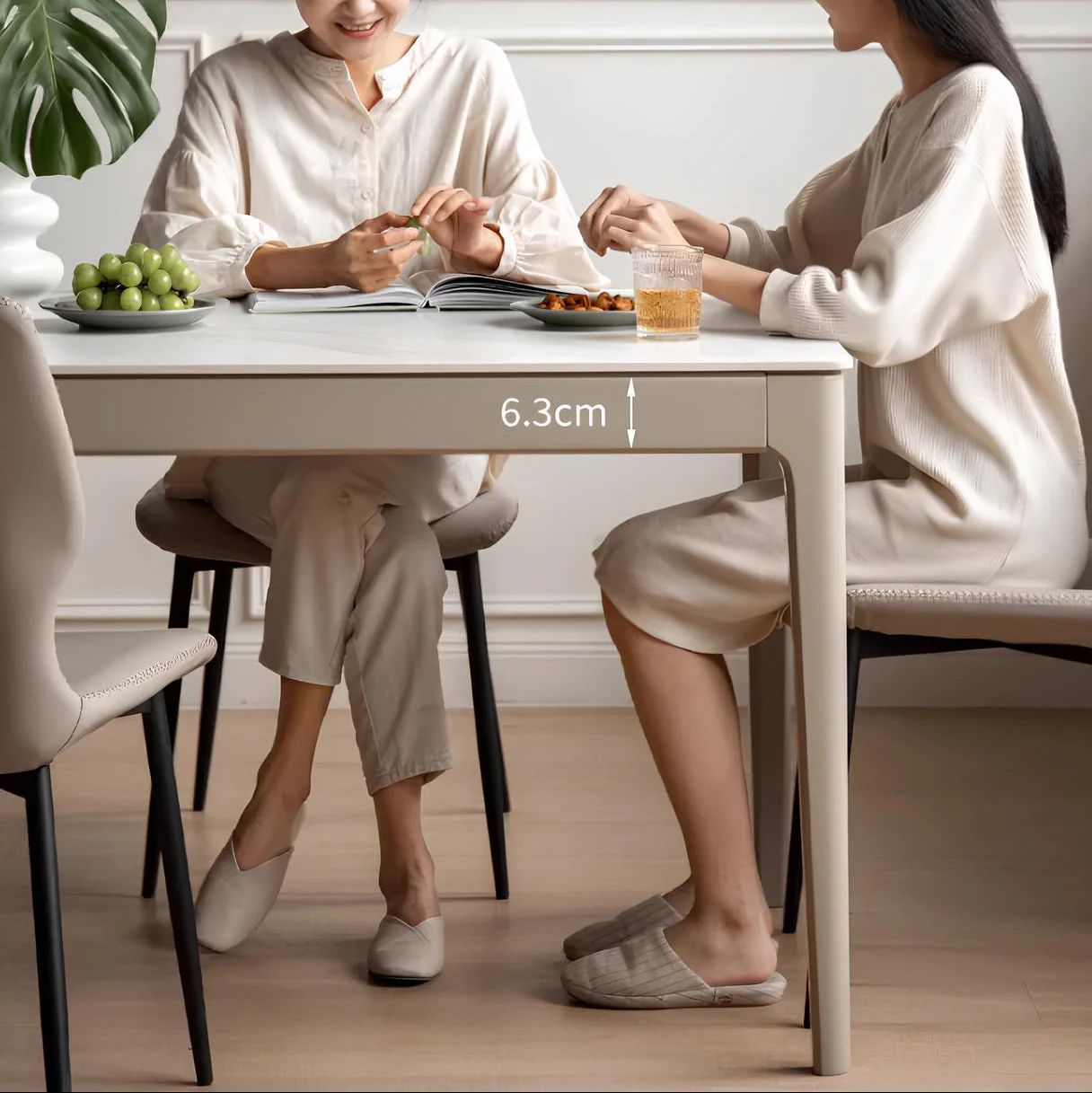Daejeon Tulip Poplar Painted Dining Table - Image 5