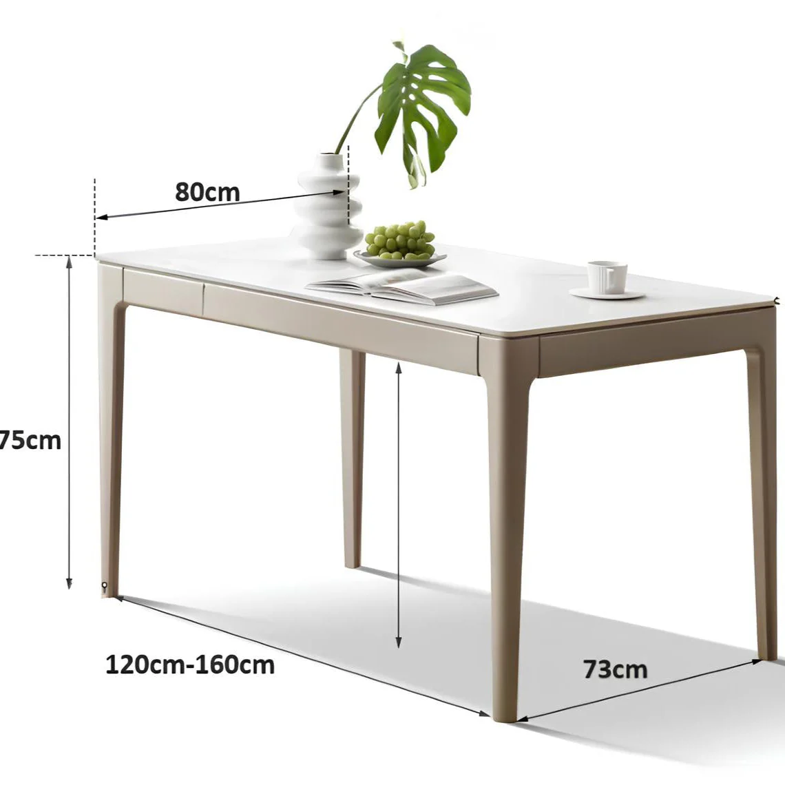 Daejeon Tulip Poplar Painted Dining Table - Image 9