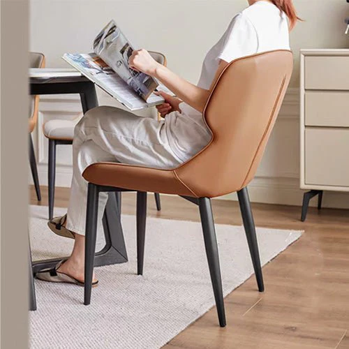 Eden Design Luxe Faux Leather Dining Chair - Image 3